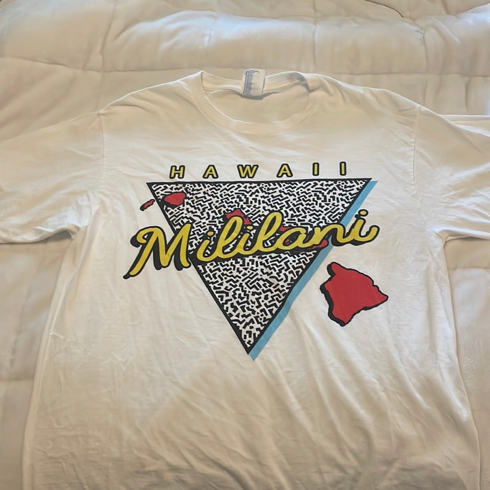 milani hawaii graphic tee short sleeve shirt